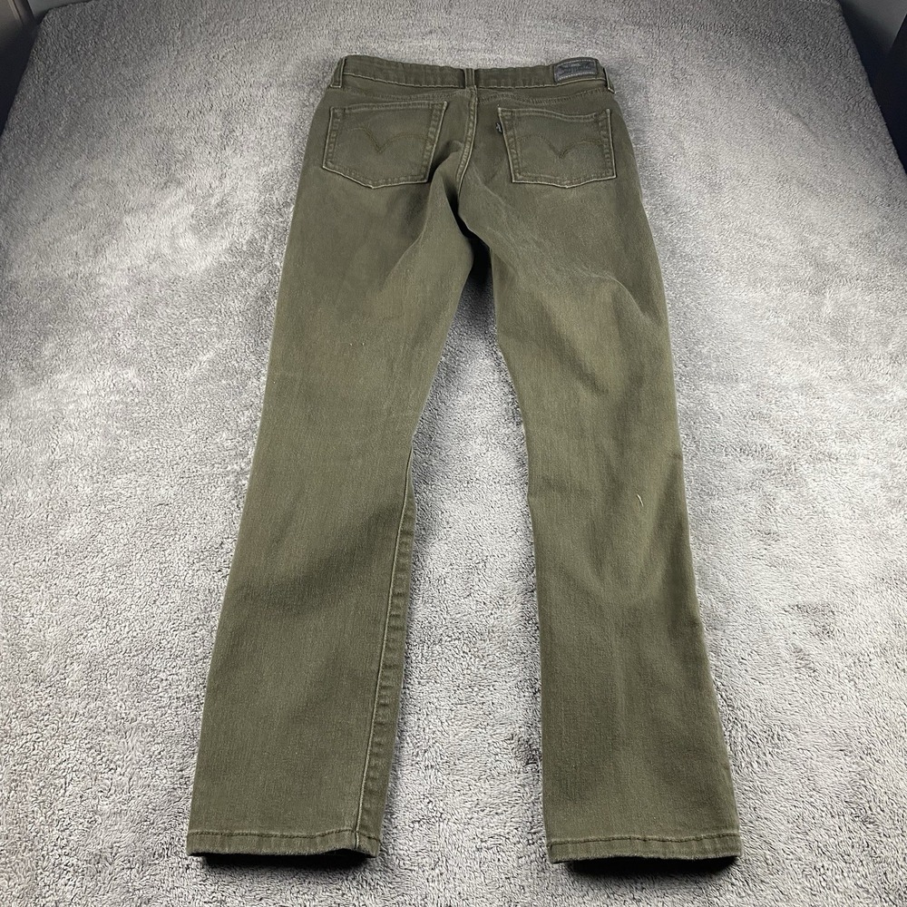 Levis Mid Rise Skinny Jeans Womens 6M 28x28 Olive Green Pants Mid Rise - Picture 11 of 15